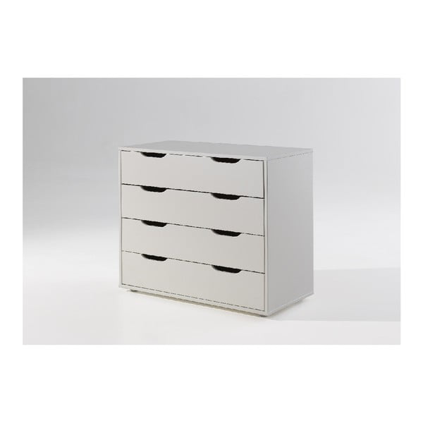 Бял скрин с чекмеджета Pino - Vipack-image-1