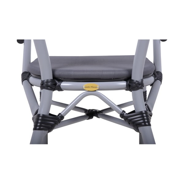 Сив метален градински стол Toskana – Garden Pleasure-image-2