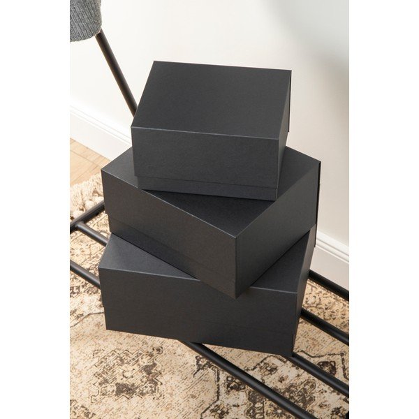 Картонени кутии за съхранение в комплект от 3 броя с капак Ilse - Bigso Box of Sweden-image-1