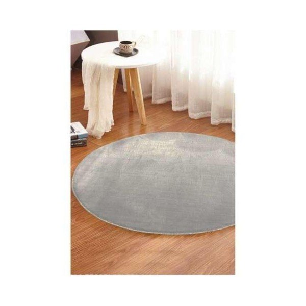 Светлосив кръгъл килим подходящ за пране ø 120 cm Pelush Grey – Mila Home-image-1