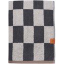 Антрацитна/бежова хавлиена кърпа от органичен памук от тери 70x133 cm Retro – Mette Ditmer Denmark