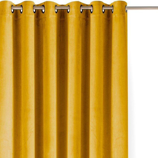 Затъмняваща завеса в цвят горчица 265x225 cm Velto – Filumi