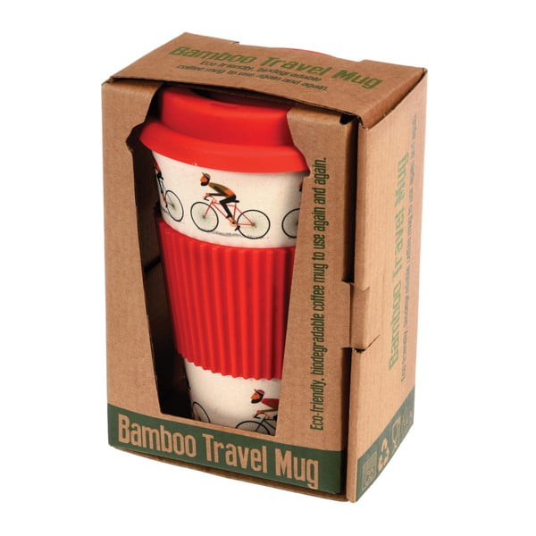 Bambusový cestovní hrnek s červenými detaily Rex London Le Bicycle, 400 ml-image-2