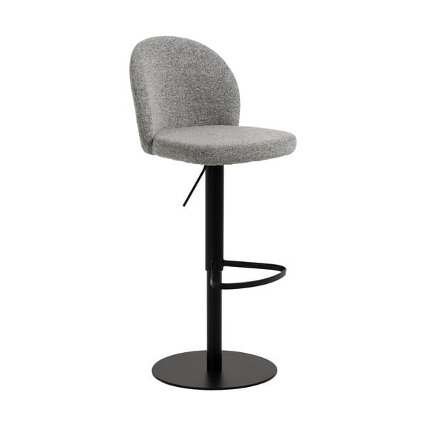 Черен и сив бар стол с регулируема височина (височина на седалката 55 см) Patricia - Actona
