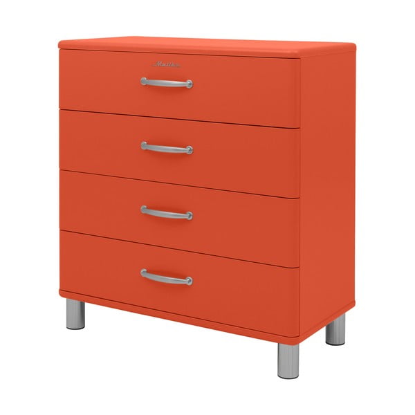 Червен висок скрин 86x92 cm Malibu - Tenzo-image-1