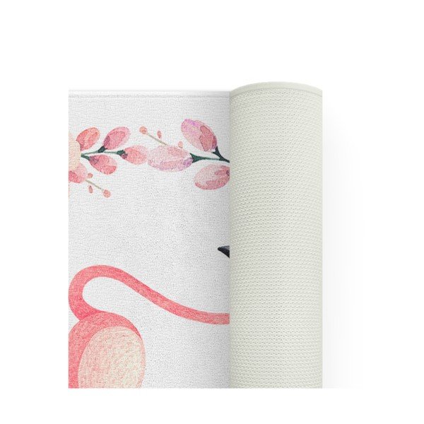 Dětský koberec OYO Kids Flower Ring Flamingo, 100 x 140 cm-image-1