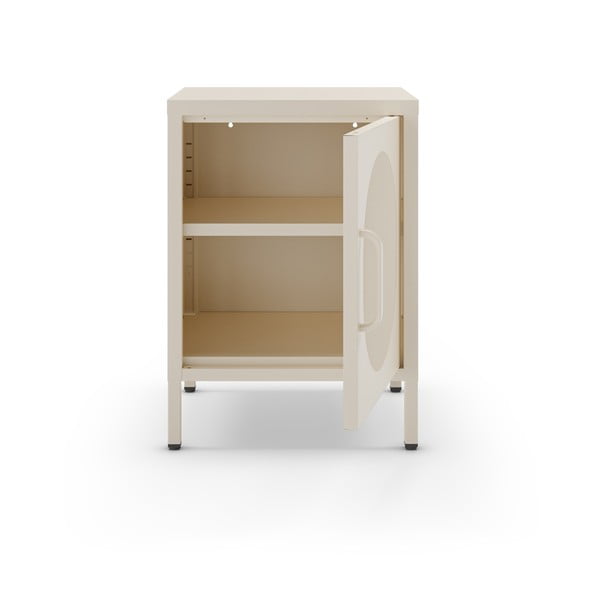 Кремаво метално нощно шкафче Diora – Marckeric-image-3