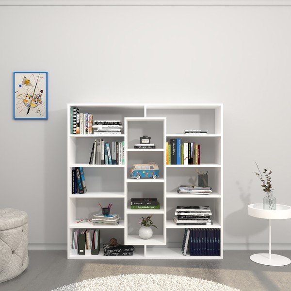 Бяла дървена етажерка Dalia, ширина 130 cm - Homemania-image-1