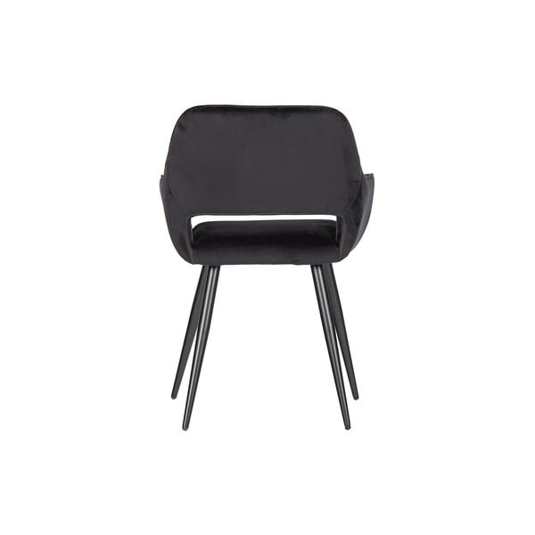 Черни тапицирани трапезни столове в комплект с подлакътници 2 бр. Jelle – WOOOD-image-4