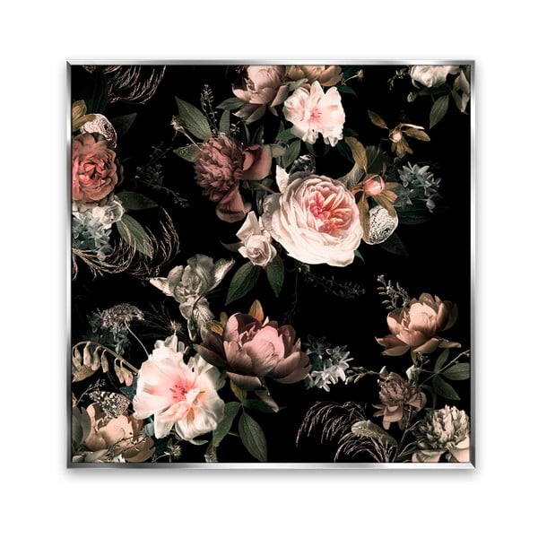 Живопис върху платно Медни цветя, 67 x 67 cm - Styler