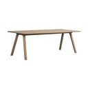 Сгъваема трапезна маса от масивен дъб 95x220 cm Clapperton – Rowico