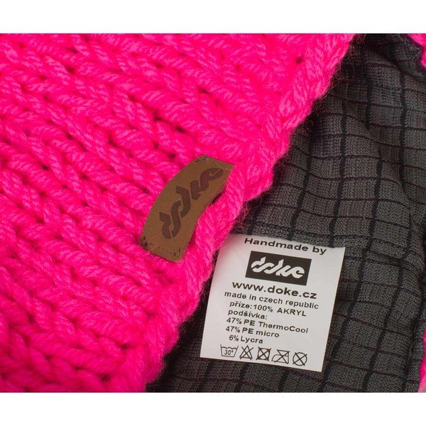 Ръчно плетена шапка Pink Beanie - DOKE-image-2