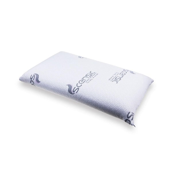Бяла памучна възглавница с мемори пяна Bio Moore Lavender, 42 x 72 cm - ProSpánek