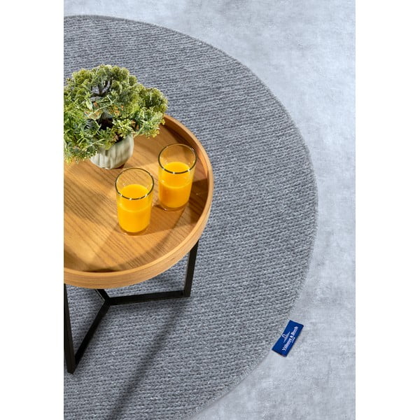 Сив ръчно изработен вълнен кръгъл килим ø 200 cm Francois – Villeroy&Boch-image-2