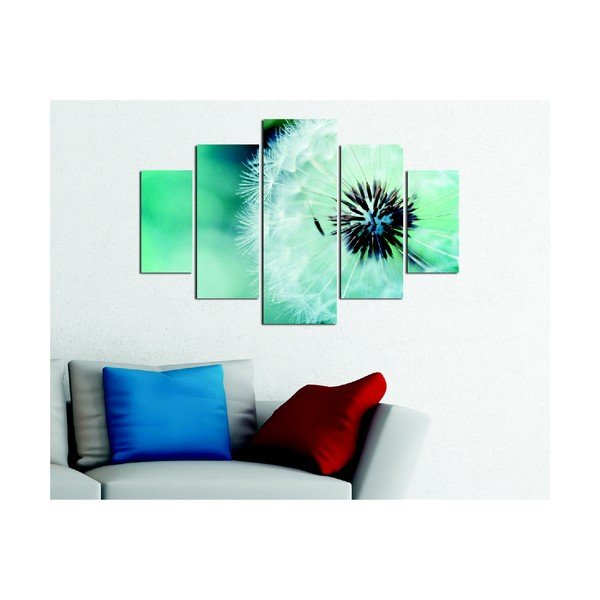 Картина от няколко части Fluffy Green, 92 x 56 cm - Destiny-image-1