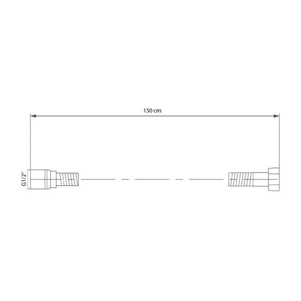 Черен пластмасов душ маркуч ø 1 cm Softflex – Sapho-image-3