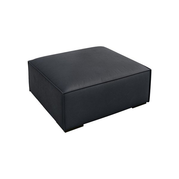 Тъмносиня кожена табуретка Madame – Windsor & Co Sofas-image-1