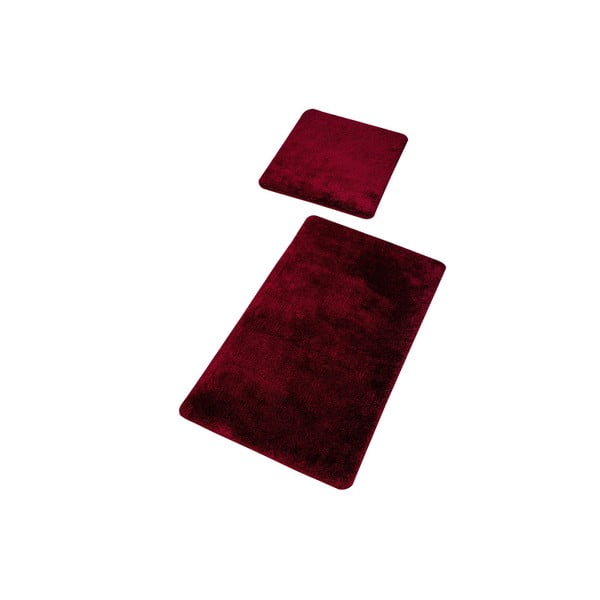 Sada 2 tmavě červených koupelnových předložek Confetti Bathmats Colors of Cherry