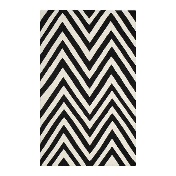 Vlněný koberec Safavieh Serena, 121x182 cm, černý