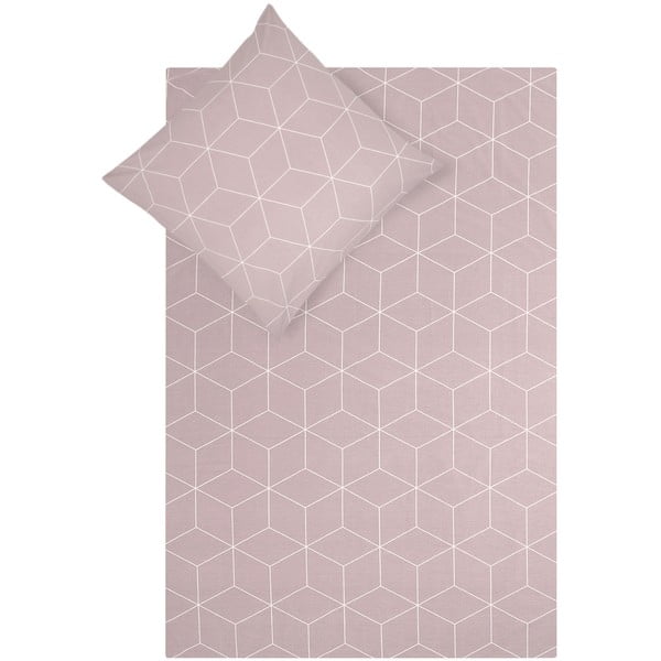Розово памучно спално бельо за единично легло by46 , 135 x 200 cm Lynn - Westwing Collection