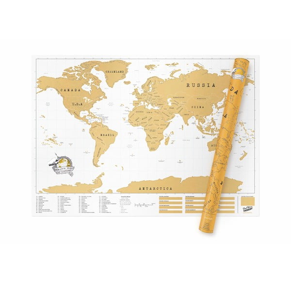 Карта на света за задраскване Оригинално XL - Luckies of London