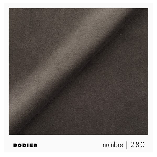 Кафяво-сив кадифен разтегателен ъглов диван с място за съхранение (ляв ъгъл/L форма) Rene – Rodier-image-4