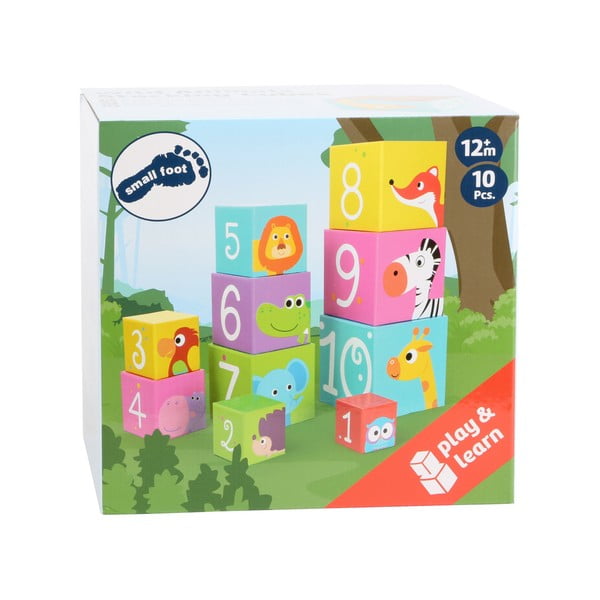 Детски блокчета за подреждане Диви животни, 10 бр. - Legler-image-2