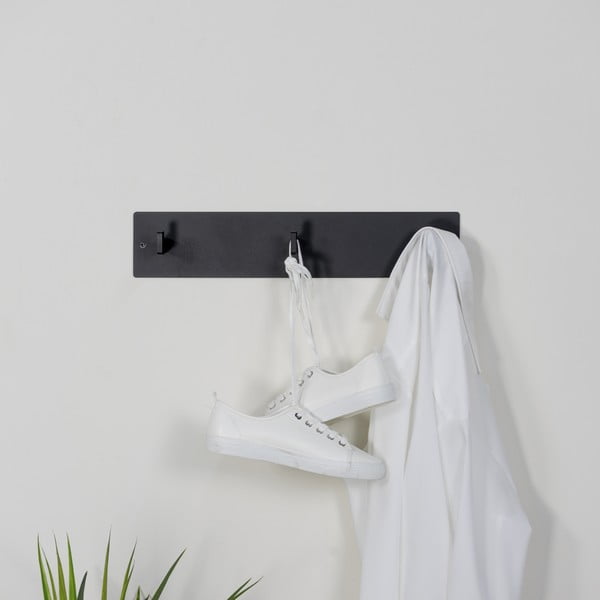 Черна метална стенна закачалка 50 cm Leatherman – Spinder Design-image-1