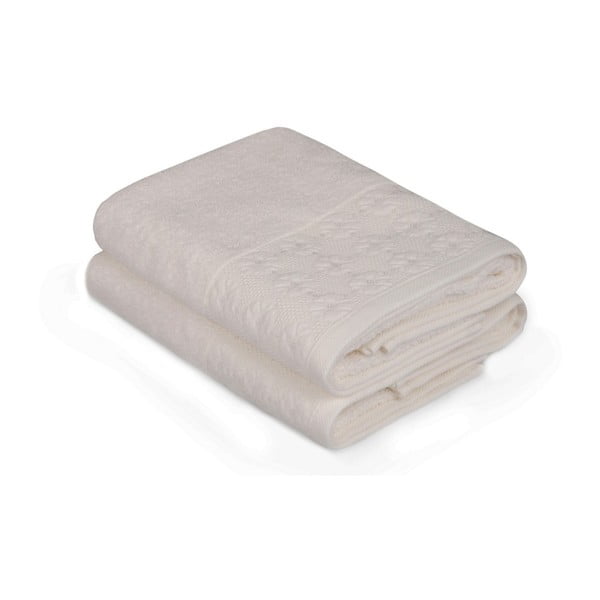 Комплект от две бели кърпи Provence, 90 x 50 cm - Soft Kiss