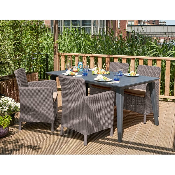 Светлокафяв пластмасов градински стол Trenton – Keter-image-1