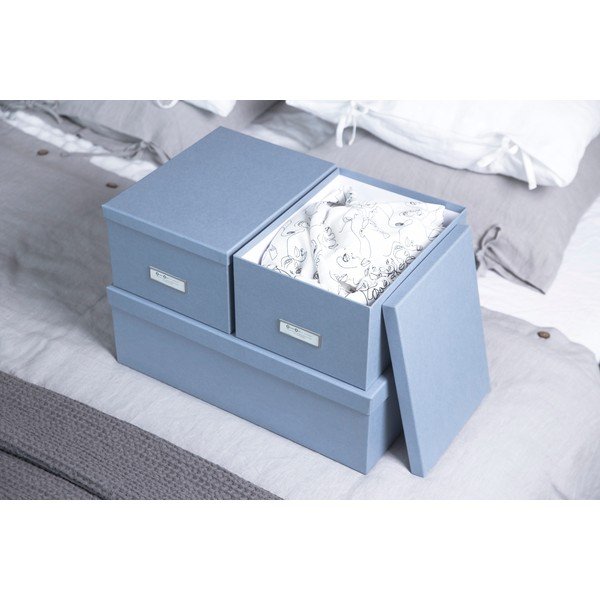Картонени кутии за съхранение в комплект от 3 броя с капак Inge - Bigso Box of Sweden-image-2