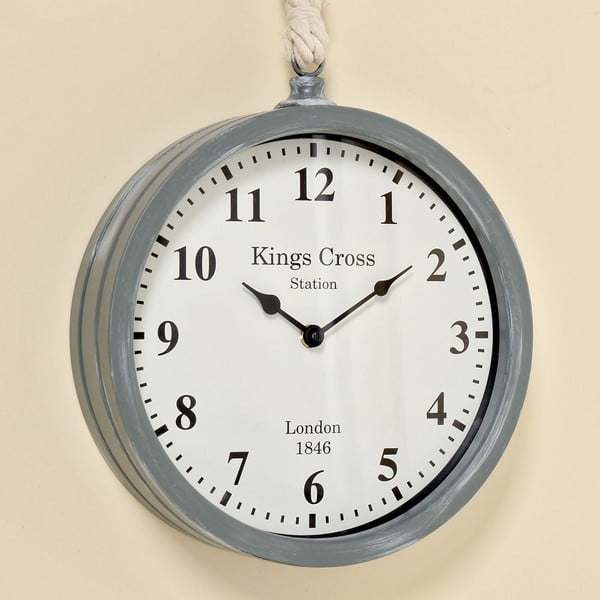 Nástěnné hodiny Devon Grey, 26 cm