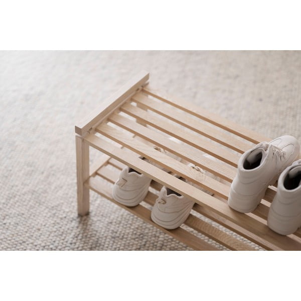 Стойка за обувки от масивен дъб естествена Confetti – Rowico-image-4