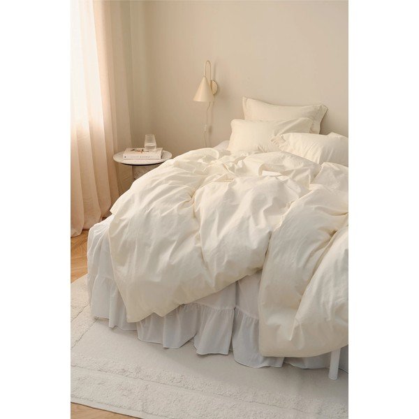 Кремаво единично  спално бельо от органичен памук 150x200 cm Juliette – Ellos Home-image-1
