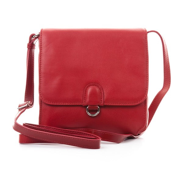 Červená kožená kabelka Gianni Conti Lora