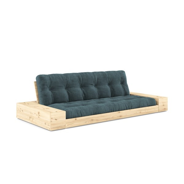 Син разтегателен диван от велур 244 см Base – Karup Design