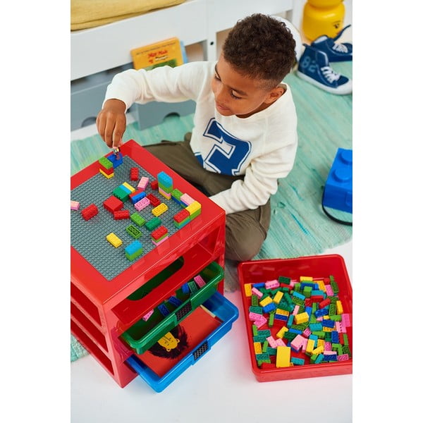 Червен органайзер с 3 чекмеджета Storage - LEGO®-image-1