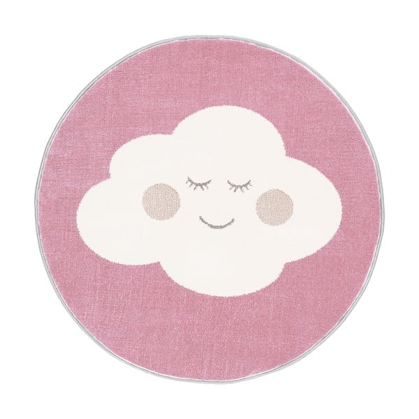 Розов детски килим ø 100 cm Soft – FD