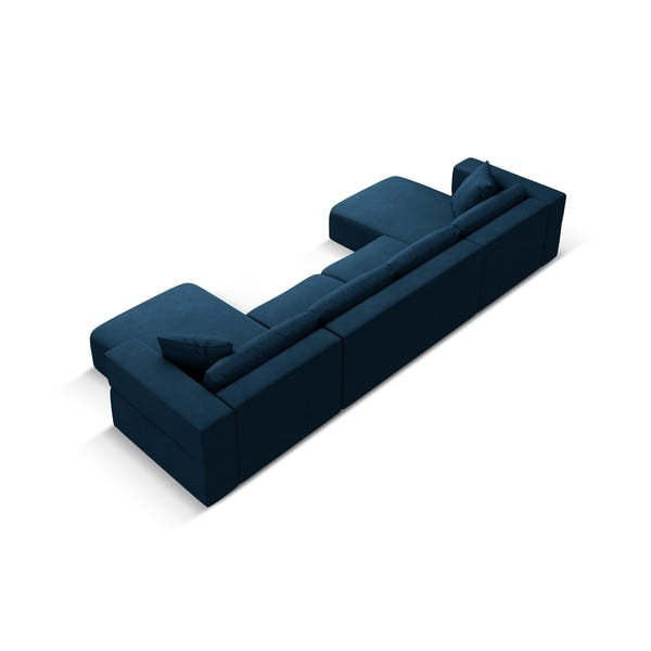 Син ъглов U-образен диван Esther – Milo Casa-image-3