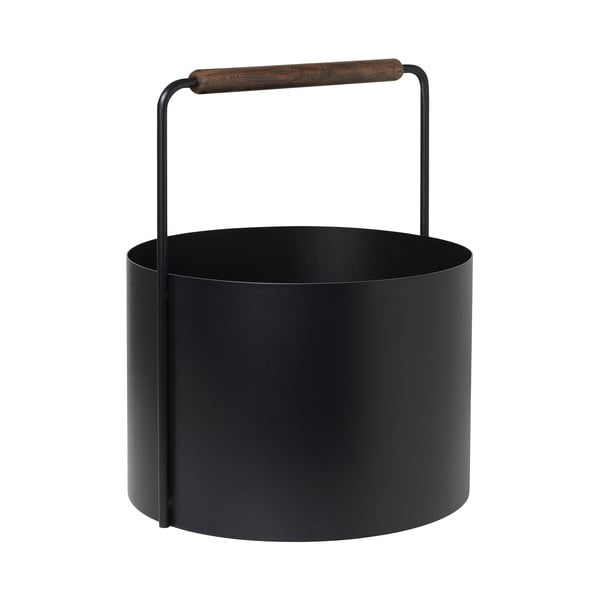 Черна метална кошница за дърва за огрев Камина - Blomus