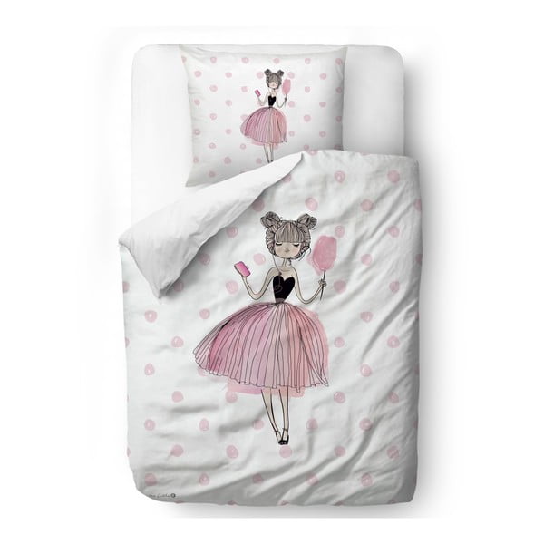 Памучно бебешко спално бельо с, 100 x 130 cm Pink Girl - Butter Kings