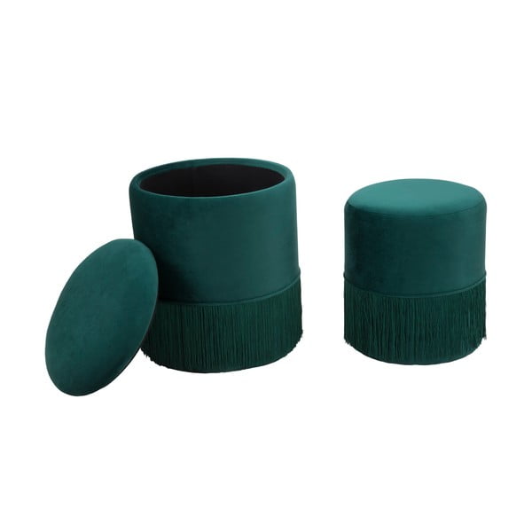 Комплект от 2 зелени табуретки Constanzo - Mauro Ferretti-image-2