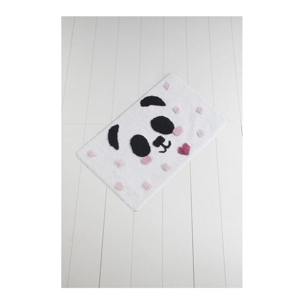 Черно-бяла постелка за баня Crasso Panda, 100 x 60 cm - Foutastic