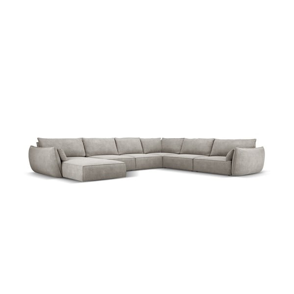Светлосив ъглов диван (десен ъгъл) Vanda - Mazzini Sofas-image-2