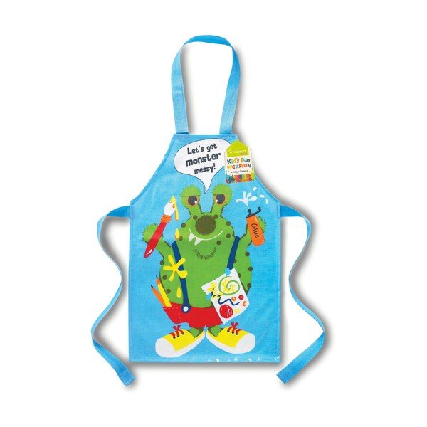Детска престилка от син памук Monster - Cooksmart ®-image-1