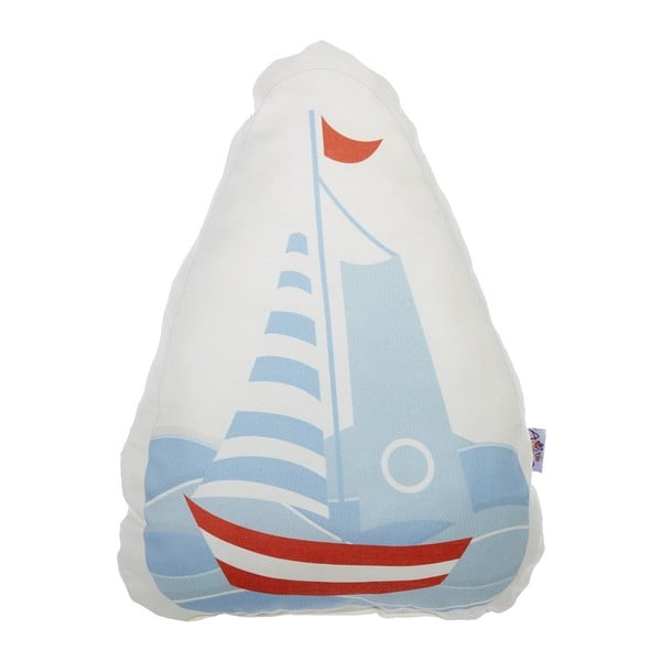 Бебешка възглавница със смес от памук Mike & Co. NEW YORK Възглавница играчка лодка, 30 x 37 cm - Mike & Co. NEW YORK