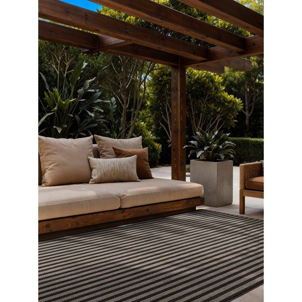 Черен/кремав килим за открито и закрито 160x230 cm Haringey Linley – Ted Baker-image-1