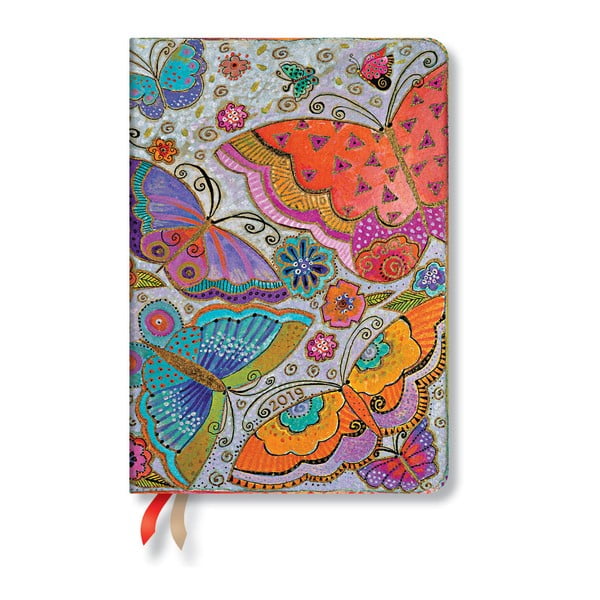 2019 Flutterbyes Вертикален дневник, 160 страници - Paperblanks