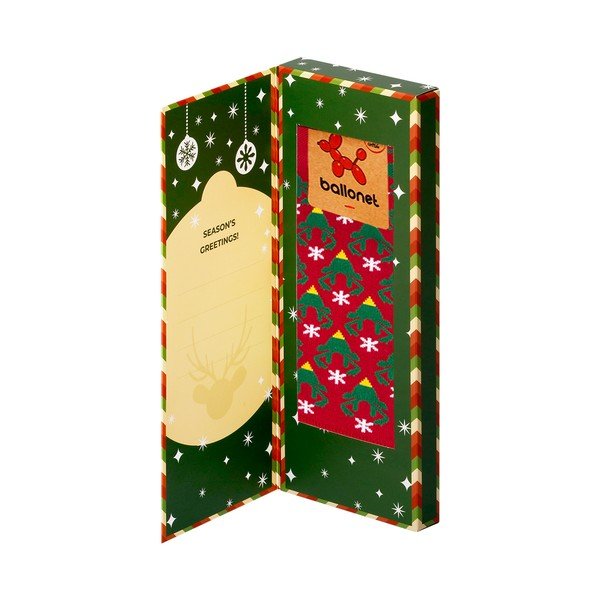 Чорапи в подаръчна опаковка Чорапи Card with Caribou, размер 36 - 40 Season's Greetings - Ballonet Socks-image-3