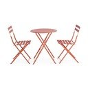 Теракотен стоманен градински комплект за хранене за 2 Austin – Bizzotto